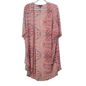 Torrid Floral Mandala Long Kimono Cardigan Boho Lightweight Plus Size Coverup